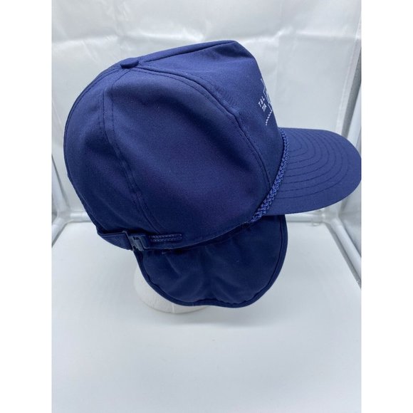 Central Virginia Supply Blue Baseball Hat Cap Vintage Strap-back w/ Ear Flaps - Picture 2 of 6